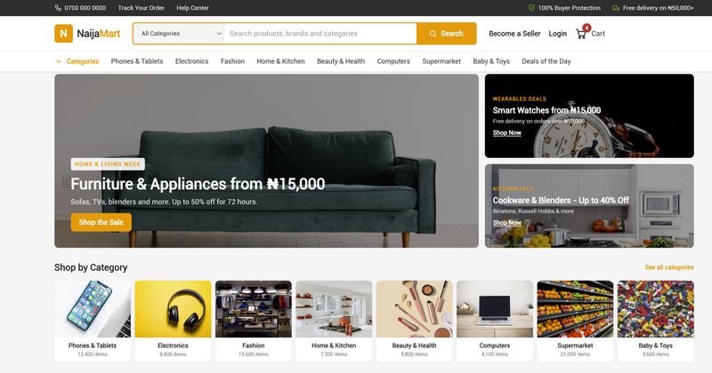 NaijaMart. A multi-vendor storefront built to turn browsers into buyers